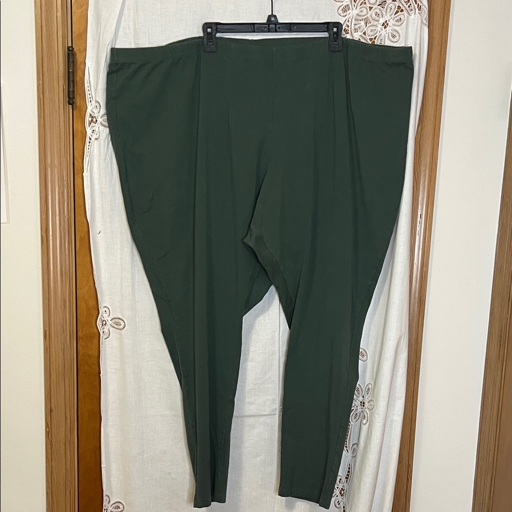 Woman Within Forest Green Pull On Leggings 42/45 Tall